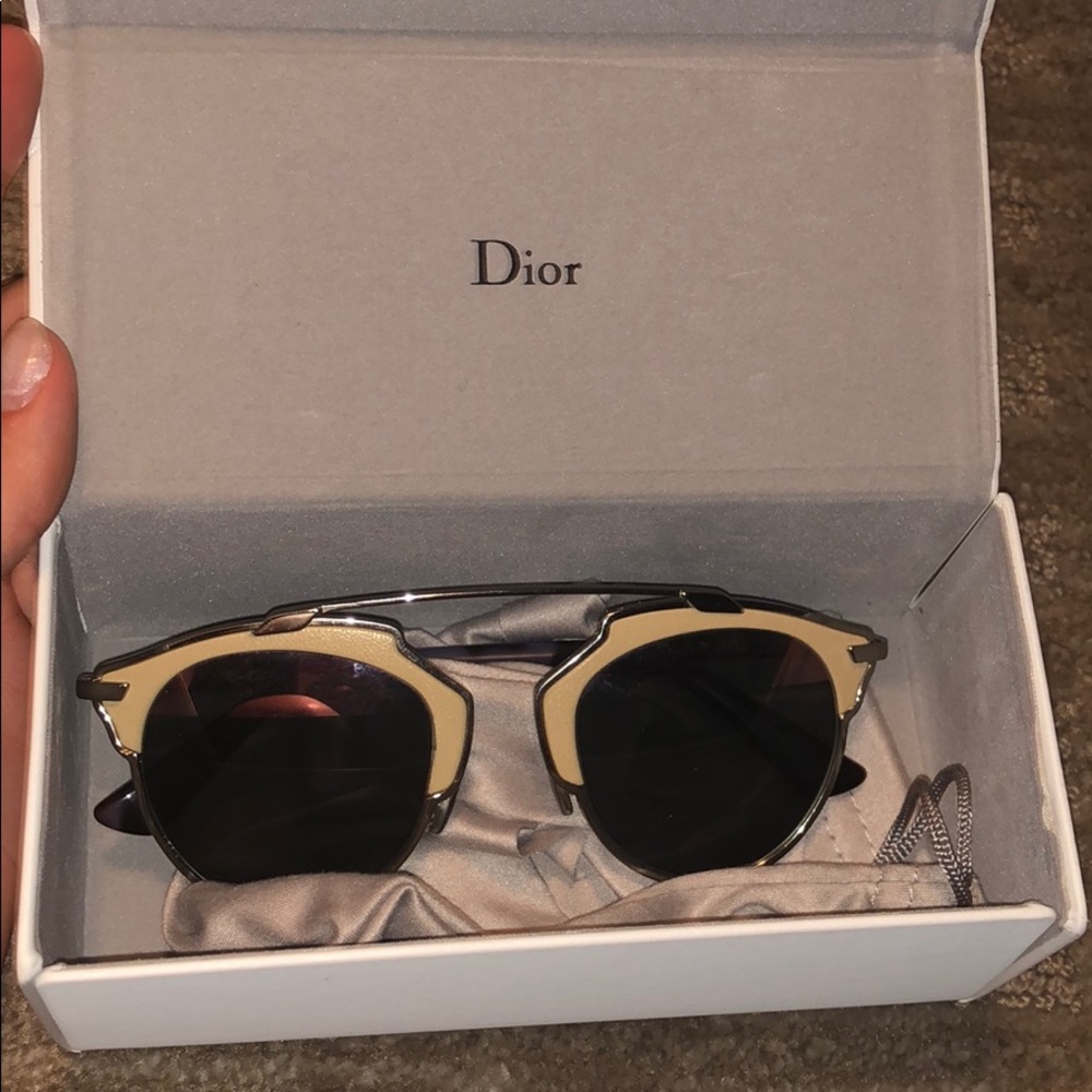 Dior so real sunglasses with rose gold reflection